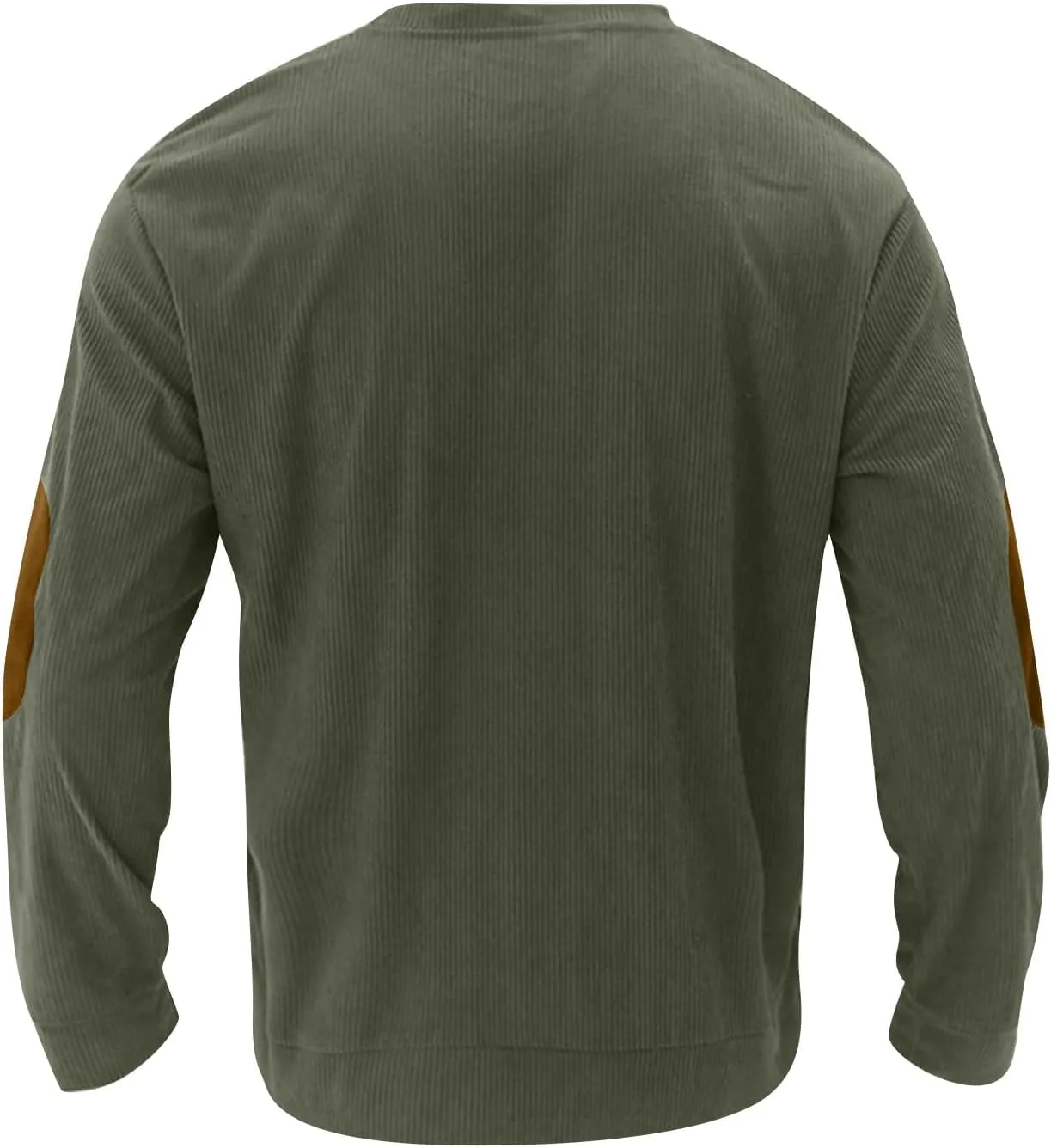 Ymosrh Men's Casual Crewneck Sweatshirts Long Sleeve Corduroy Pullover Tops Workout Sweaters Sports Sweat Shirts, S-3XL