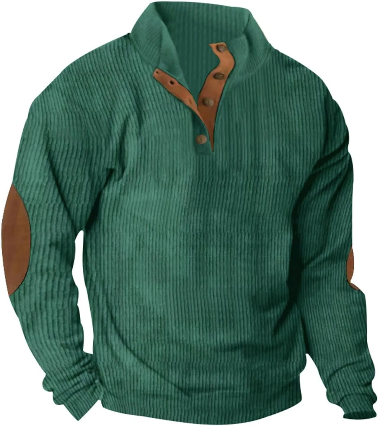 Ymosrh Men's Henley Shirts Shirts Pullover Sweatshirt Soft Basic Button Up Sweatshirt Crewnecks, S-3XL