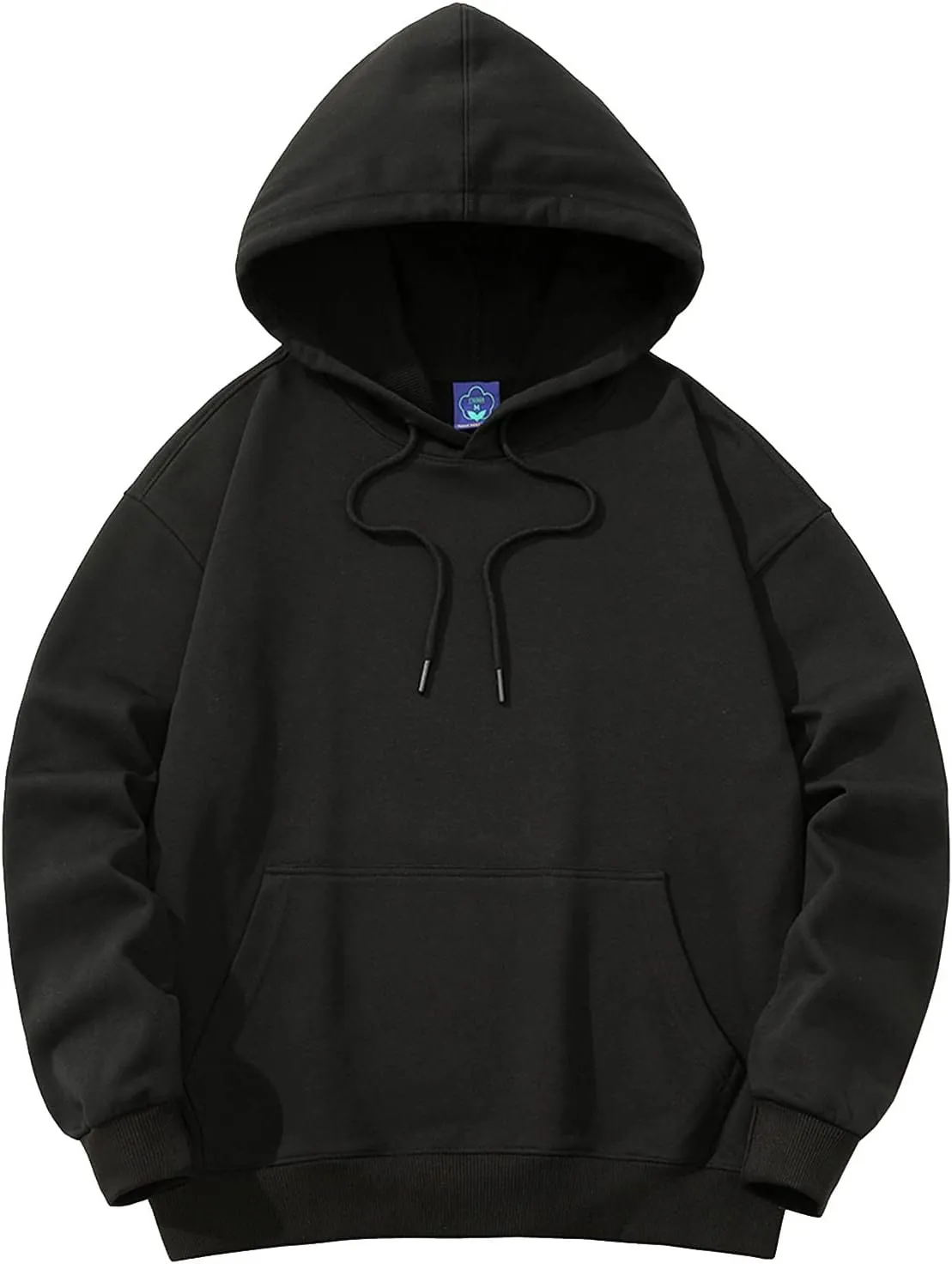 Ymosrh Mens Plain Hoodies Causal Pullover Solid Color Hooded Sweatshirt Long Sleeve Basic Hoodies Winter Pullover, L-3XL
