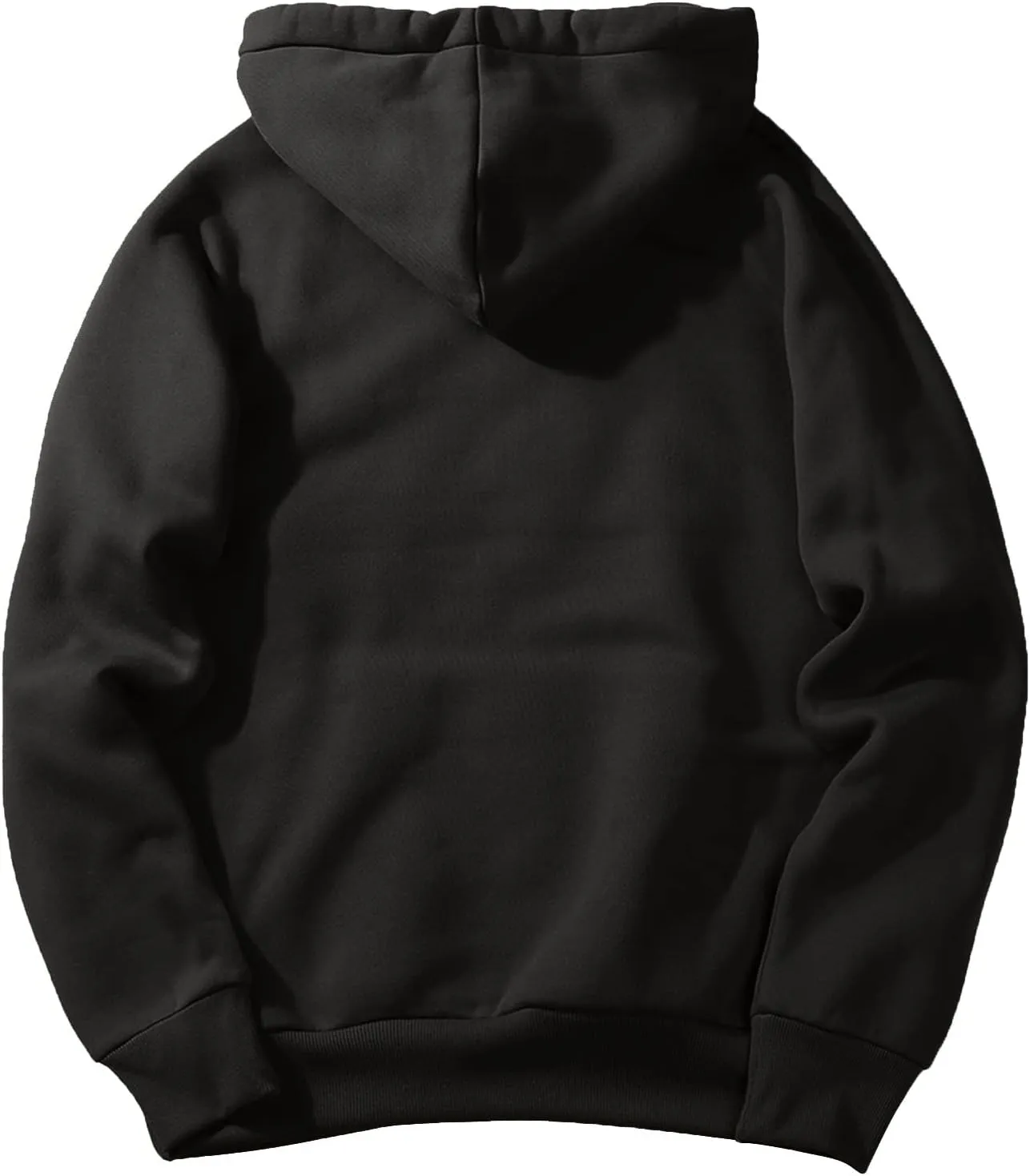 Ymosrh Mens Plain Hoodies Causal Pullover Solid Color Hooded Sweatshirt Long Sleeve Basic Hoodies Winter Pullover, L-3XL