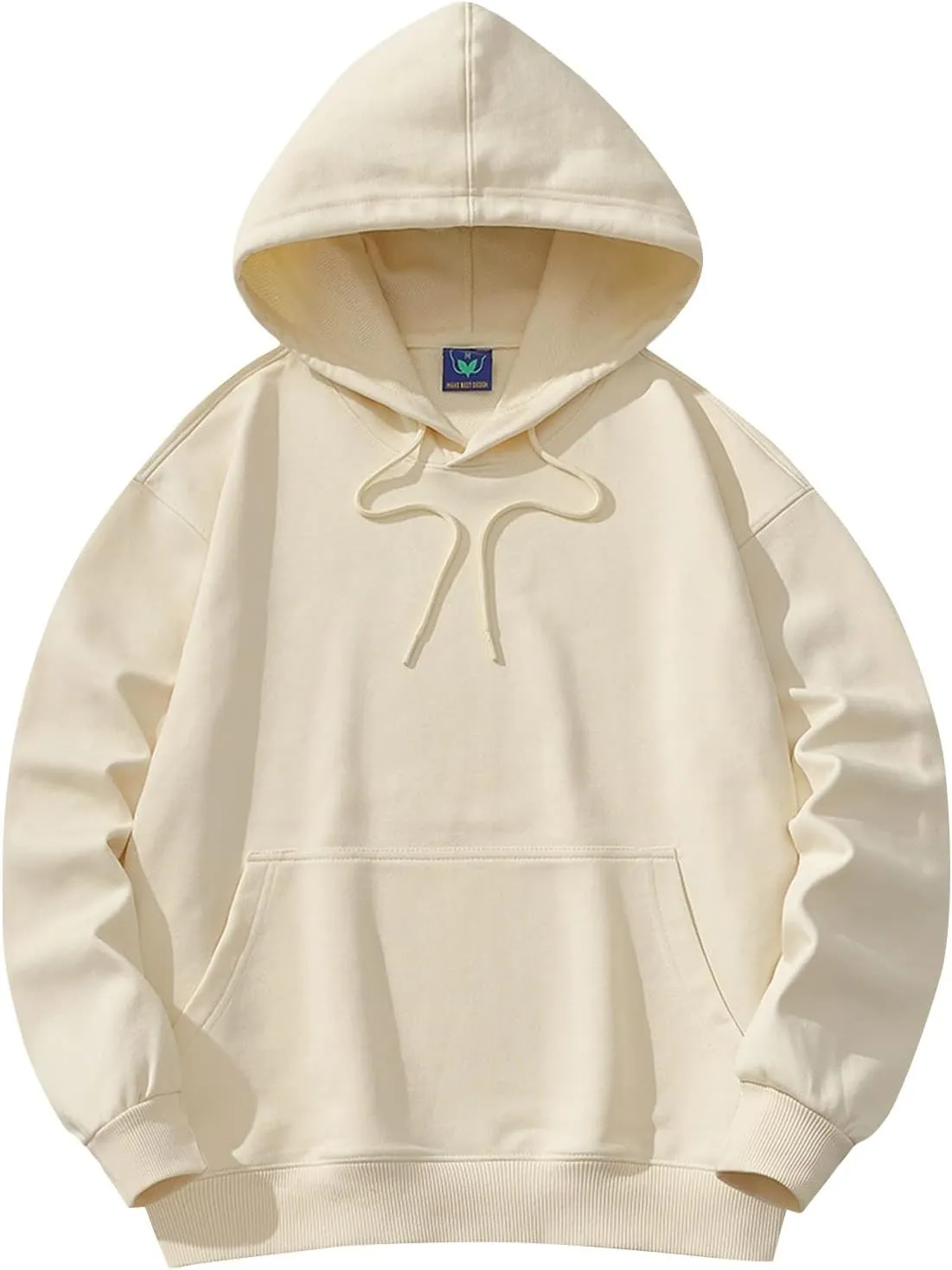 Ymosrh Mens Plain Hoodies Causal Pullover Solid Color Hooded Sweatshirt Long Sleeve Basic Hoodies Winter Pullover, L-3XL
