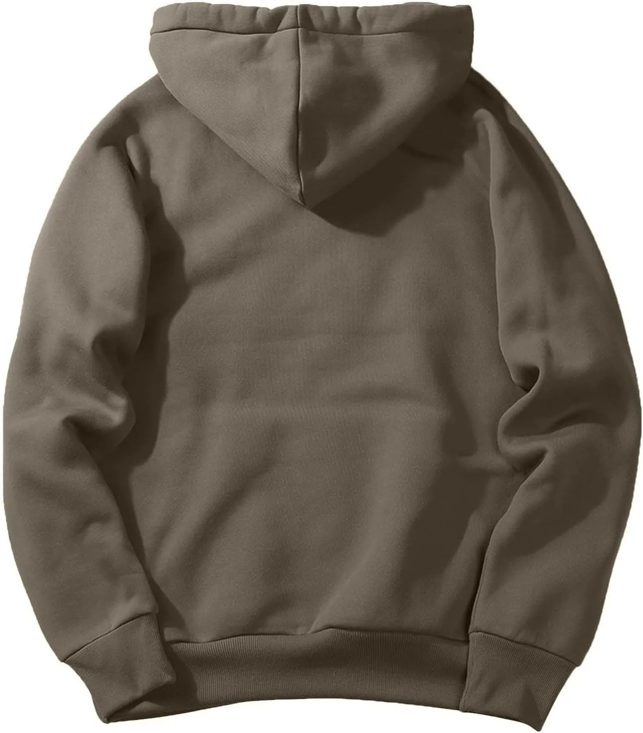 Ymosrh Mens Plain Hoodies Causal Pullover Solid Color Hooded Sweatshirt Long Sleeve Basic Hoodies Winter Pullover, L-3XL