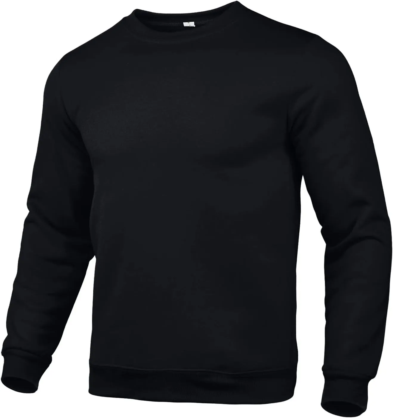 Ymosrh Men's Sweatshirt Basic Color Round Neck Sweater Loose Casual Youth Hoodie Crewneck Sweatshirts, XL-5XL