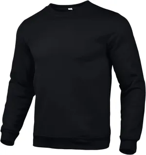 Ymosrh Men's Sweatshirt Basic Color Round Neck Sweater Loose Casual Youth Hoodie Crewneck Sweatshirts, XL-5XL