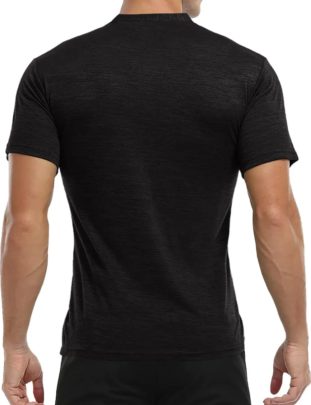 YTD Mens Long/Short Sleeve Henley Shirts Casual Fashion Beach Yoga Loose Fit T-Shirts