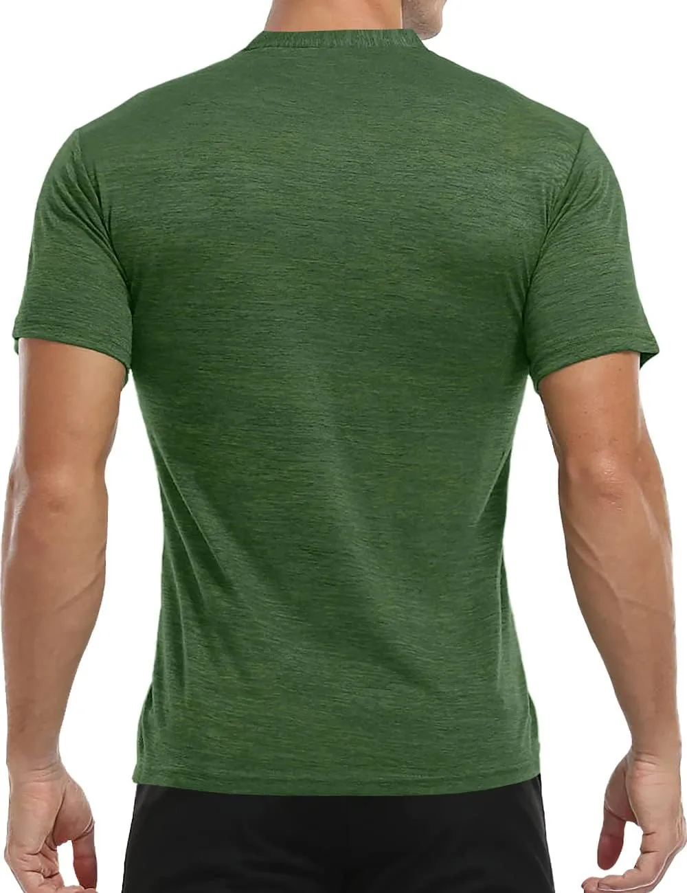 YTD Mens Long/Short Sleeve Henley Shirts Casual Fashion Beach Yoga Loose Fit T-Shirts