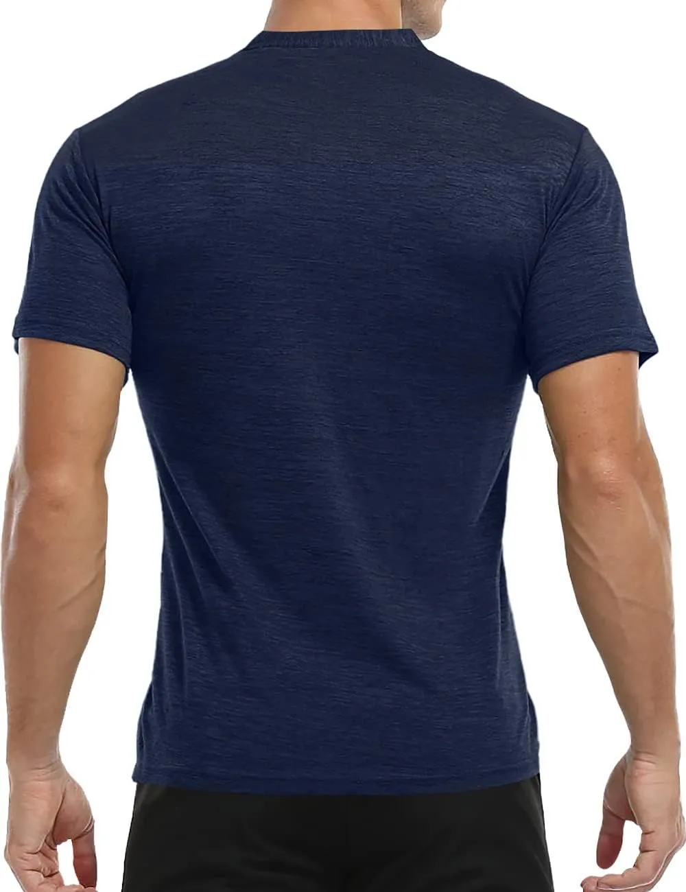 YTD Mens Long/Short Sleeve Henley Shirts Casual Fashion Beach Yoga Loose Fit T-Shirts