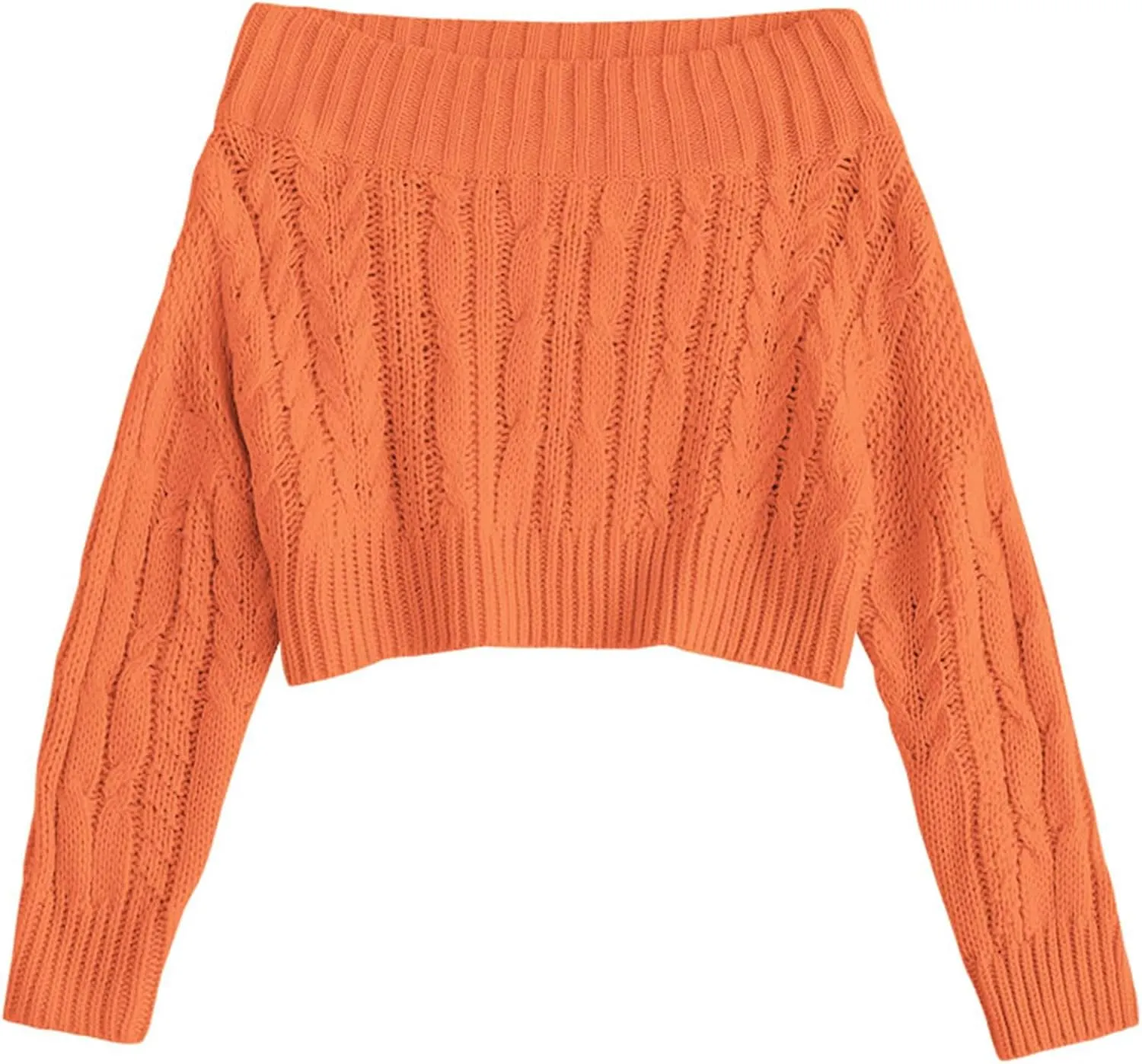 ZAFUL Women V Neck Button Knit Crop Sweaters Batwing Sleeve V Back Ribbed Hem Pullover Sweater