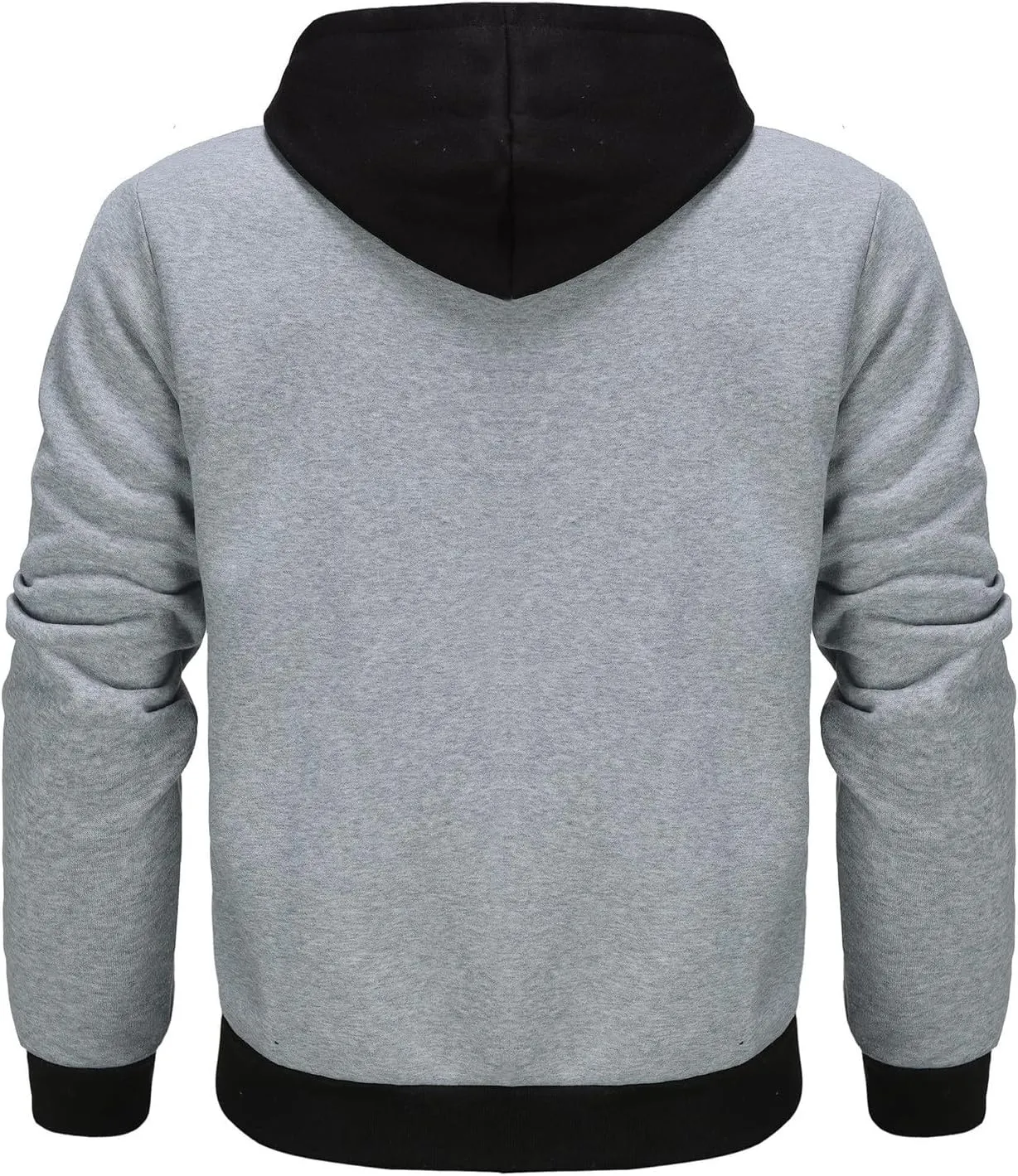 Zip Up Hoodie Men Big and Tall Winter Sweatshirt Blank Warm Sweater