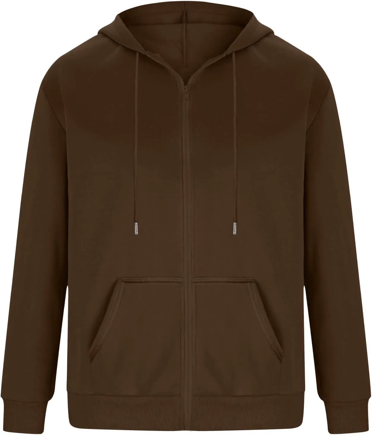 Zip Up Hoodie Men Mens Full Zip Casual Fleece Hooded Drawstring Hoodies Pullover Sweatshirts Long Sleeve S-2XL