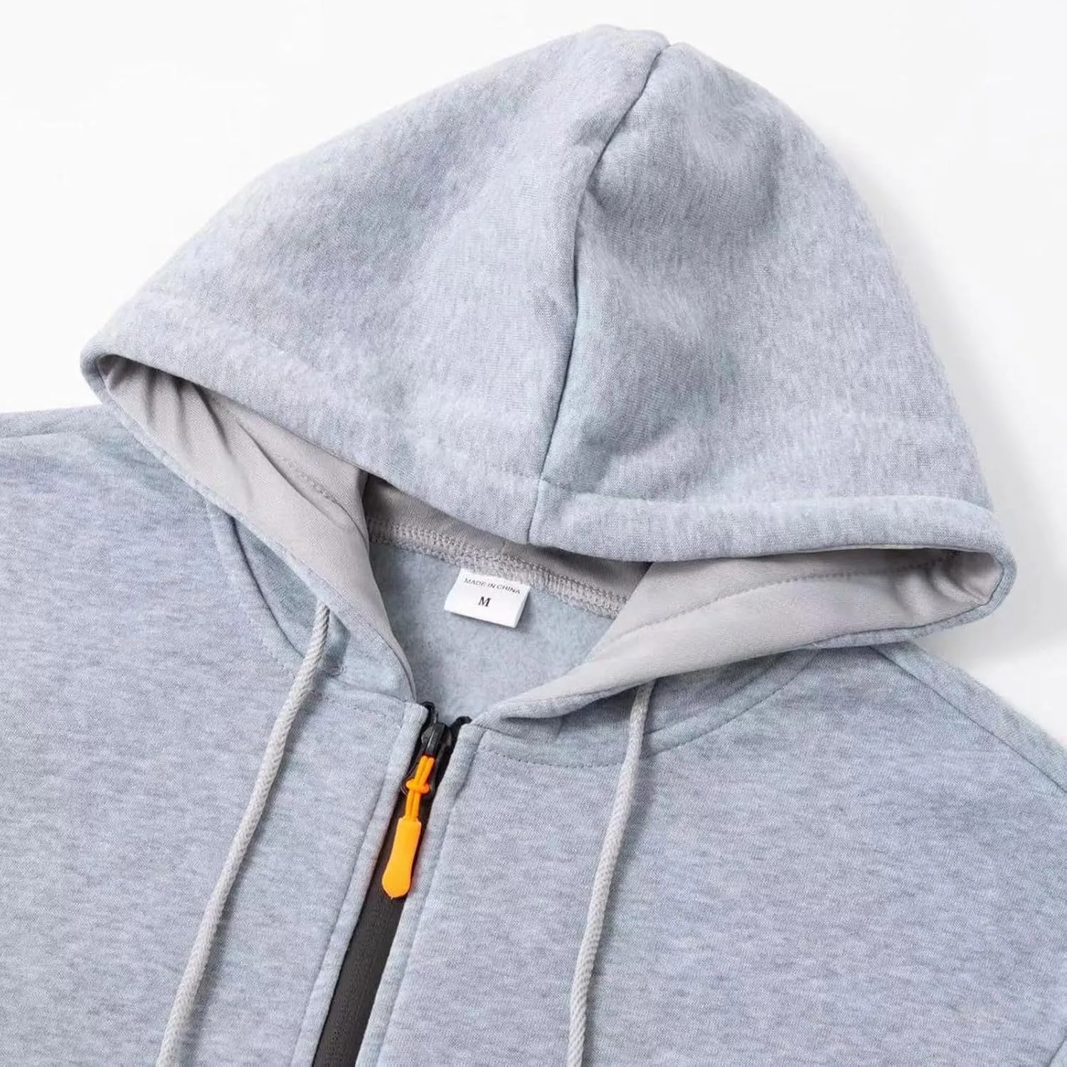 Zip Up Hoodie Men Warm Personalized Sweatshirt Big and Tall Blank Sweater